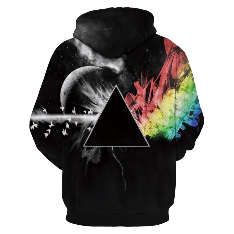 Rainbow Triangle Universe Clash Sweatshirt Streetwear Hoodie Allover Print - BernardoModa