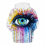 Rainbow Eye Sweatshirt Streetwear Hoodie Allover Print - BernardoModa