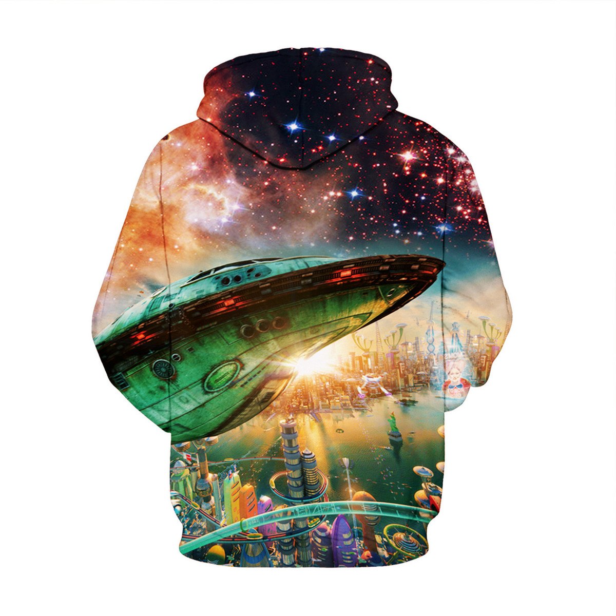 Space Airship Sweatshirt Streetwear Hoodie Allover - BernardoModa