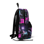 Vaporwave Aesthetic Pink And Blue Dark Classic Backpack - BernardoModa