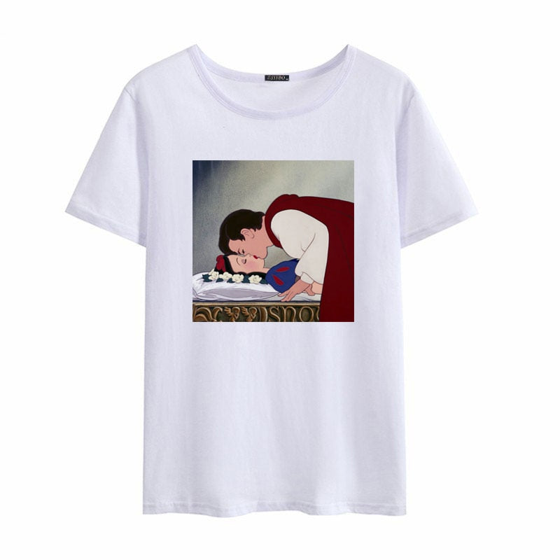 Disney Princess Middle finger White Tee - BernardoModa