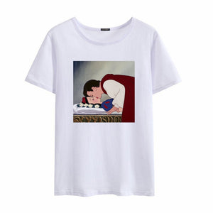 Disney Princess Middle finger White Tee - BernardoModa