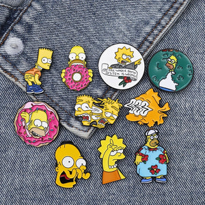 Simpsons Homer Bart Lisa Enamel pins Jewelry Gift Enamel Pin 2