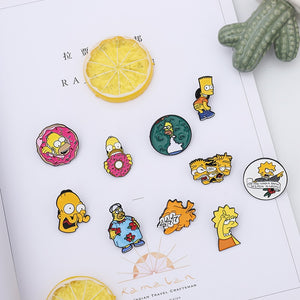 Simpsons Homer Bart Lisa Enamel pins Jewelry Gift Enamel Pin 2