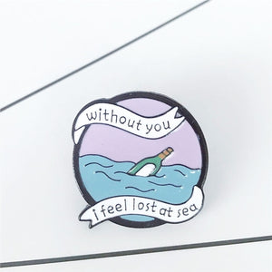 Ocean Series Enamel Pin Heart Mermaid Enamel Pin