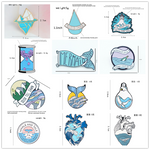 Ocean Series Enamel Pin Heart Mermaid Enamel Pin