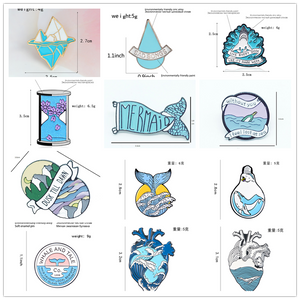 Ocean Series Enamel Pin Heart Mermaid Enamel Pin