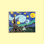 Van Gogh Oil Painting Beautiful Night Abstract Art Jewelry Gift For Friends Enamel Pin