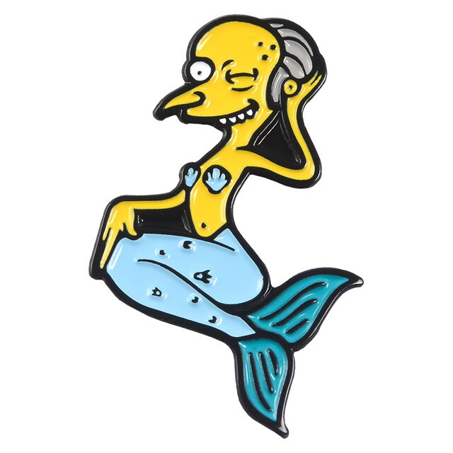 Simpsons Marge Bart Mr. Burns Jewelry Gift Enamel Pin