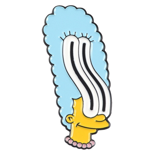 Simpsons Marge Bart Mr. Burns Jewelry Gift Enamel Pin