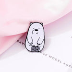 Cute Bear Polar Bear Panda Brown Bear Cartoon Animal Jewelry Gift Metal Enamel Pin