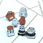 Cute Bear Polar Bear Panda Brown Bear Cartoon Animal Jewelry Gift Metal Enamel Pin