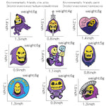 9Styles Skeletor purple hood Classic Cartoon Jewelry Enamel Pin