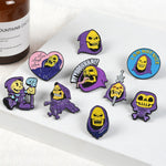 9Styles Skeletor purple hood Classic Cartoon Jewelry Enamel Pin