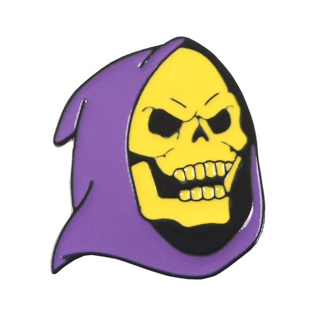 9Styles Skeletor purple hood Classic Cartoon Jewelry Enamel Pin