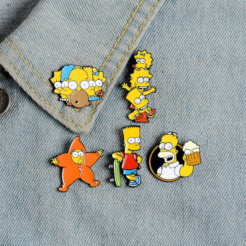 Simpsons Homer Bart Lisa Enamel pins Jewelry Gift Enamel Pin 2