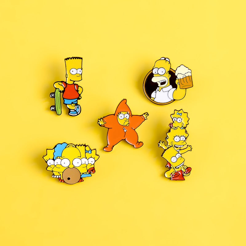 Simpsons Homer Bart Lisa Enamel pins Jewelry Gift Enamel Pin 2