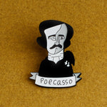 Movie Role Enamel Edgar Allan Poe Wednesday Fry Jewelry Enamel Pin