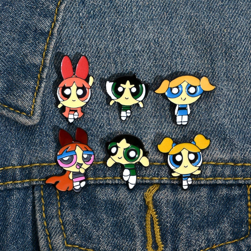 Powerpuff Girls Cartoon Enamel Pin