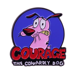 Courage Cowardly Dog Cartoon Animal Lapel Pin Jewelry Gift