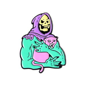 9Styles Skeletor purple hood Classic Cartoon Jewelry Enamel Pin