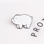 Cute Bear Metal Enamel Pin Polar Bear Panda Brown Bear Cartoon Animal Jewelry Gift Enamel Pin