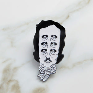 Movie Role Enamel Edgar Allan Poe Wednesday Fry Jewelry Enamel Pin