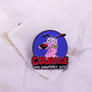 Courage Cowardly Dog Cartoon Animal Lapel Pin Jewelry Gift