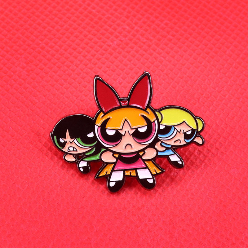 Powerpuff Gift Cartoon Enamel Pin