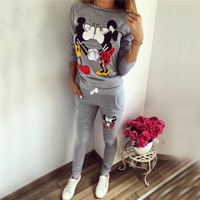 Mickey Mouse Women Casual Sportswear long-sleeved Suit - BernardoModa