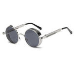 Metal Round Steampunk Sunglasses Men Women Fashion Glasses Brand Designer Retro Frame Vintage Sunglasses High Quality UV400 - BernardoModa