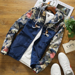 Trendy Autumn Floral Jacket Streetwear Hoodie Allover Print - BernardoModa