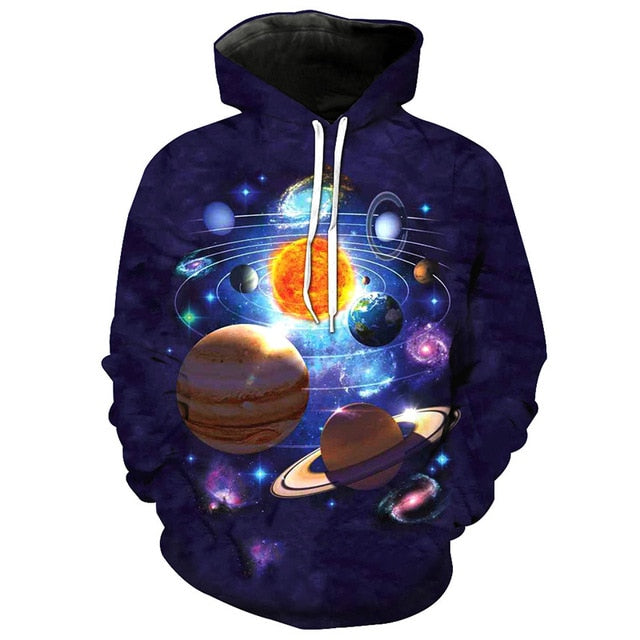 Universe Smoke Cloud Sweatshirt Streetwear Hoodie Allover Print - BernardoModa