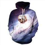 Galaxy Cute Animal Sweatshirt Streetwear Hoodie Allover - BernardoModa