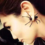 Aesthetic Creepy Black Spider Earrings - BernardoModa