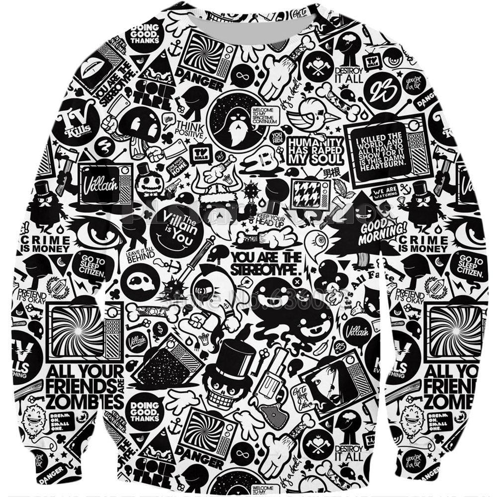 Black & White Aesthetic Sweatshirt Hoodie - BernardoModa