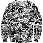 Black & White Aesthetic Sweatshirt Hoodie - BernardoModa