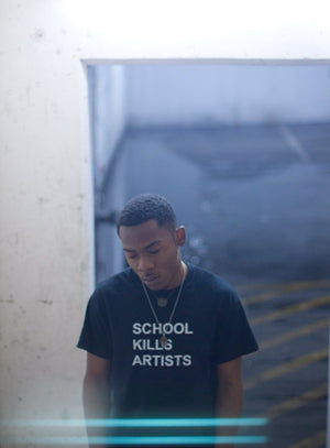 School Kills Artists Double Print Aesthetics Graphic Tee - BernardoModa