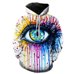 Rainbow Eye Sweatshirt Streetwear Hoodie Allover Print - BernardoModa