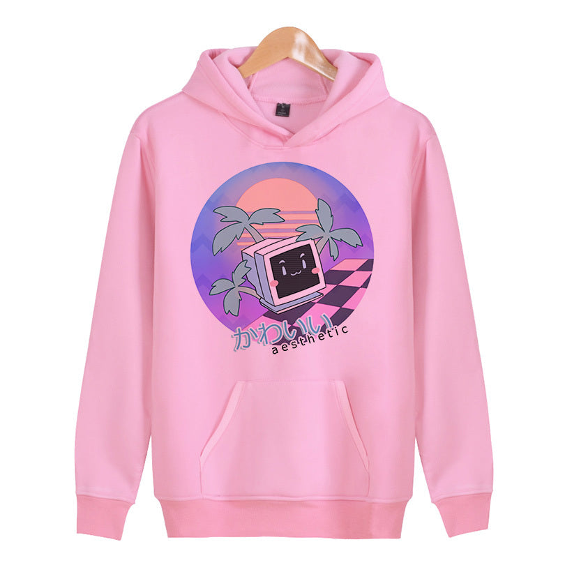 90' Style Vaporwave Aesthetic Hoodie - BernardoModa