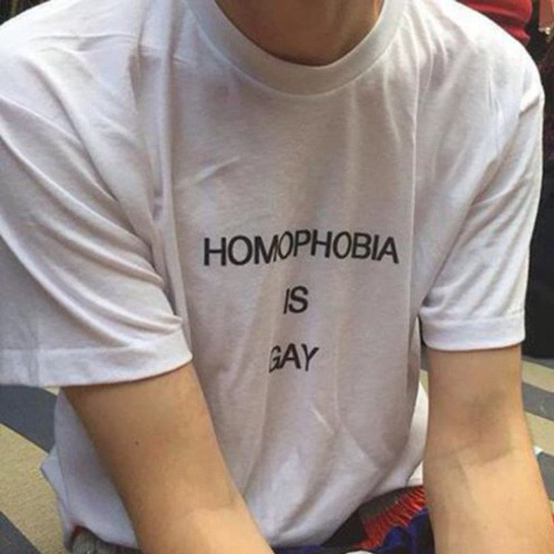 Homophobia Is Gay T-Shirt   Summer Style Outfit Aesthetic Tee - BernardoModa