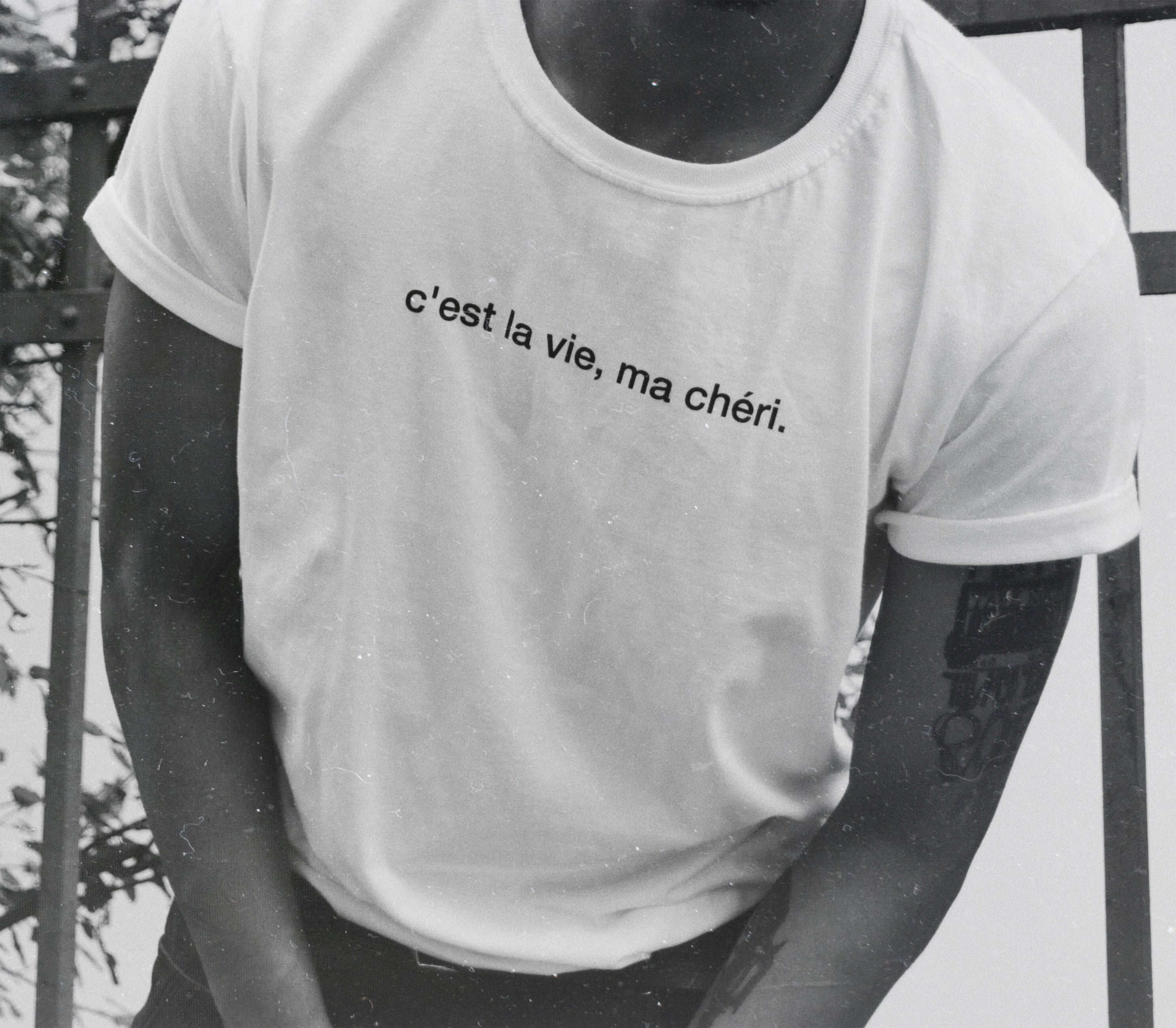 C'est la vie ma cherie T-Shirt Cool Aesthetic Design Summer  Casual Top - BernardoModa