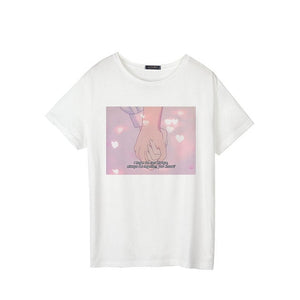 Gothic Sailor Moon Cute Pink Harajuku Summer Female T shirt - BernardoModa