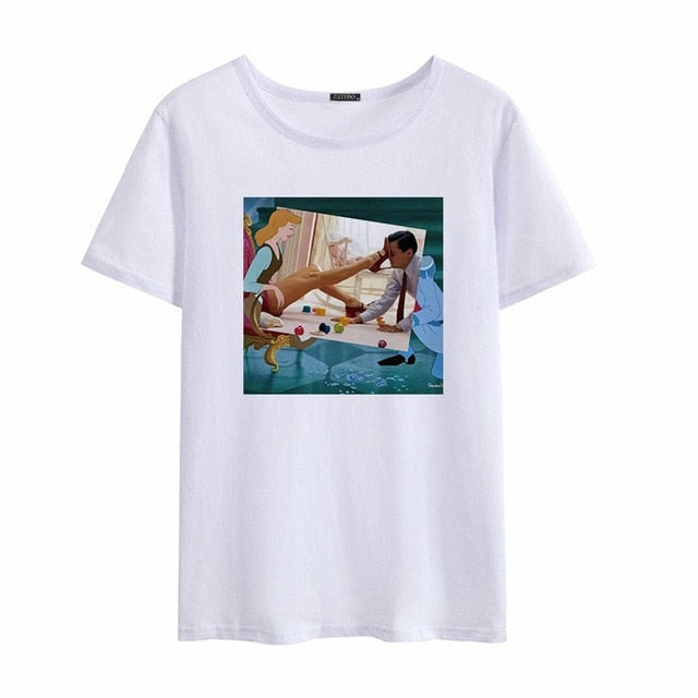 Disney Princess Middle finger White Tee - BernardoModa