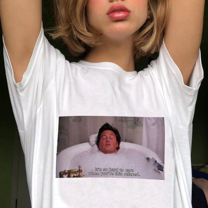 It's So Hard To Care When You're This Relaxed Chandler Bing Quote Tee - BernardoModa