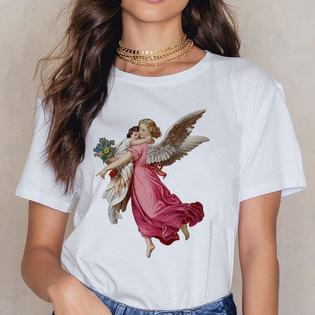 Angel 90s Fashion Aesthetic Harajuku Tee - BernardoModa